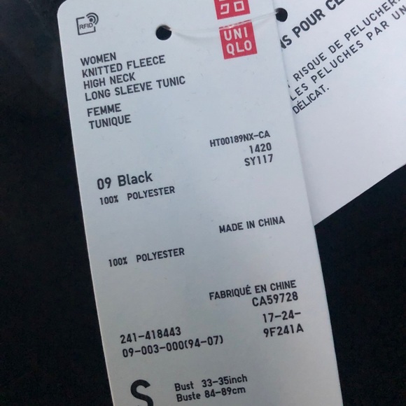 Oversized black high neck tunic - Picture 3 of 3